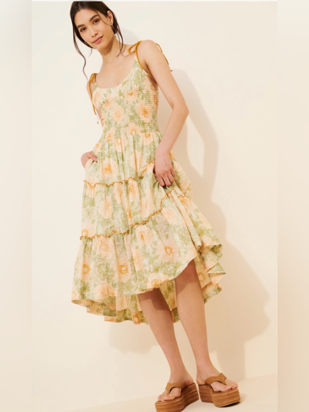 FREE PEOPLE Adriel Midi Dress size small - Picture 1 of 13